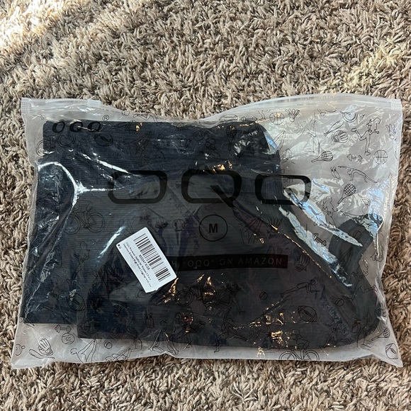 women’s viral OQQ slimming workout set ribbed black size medium NEW IN package - Picture 2 of 4